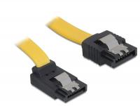 Delock Cable SATA 30cm upstraight metal yellow