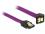 Delock SATA cable 6 Gbs 50 cm down straight metal purple Premium