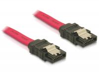 Delock SATA cable 70cm straightstraight metal red