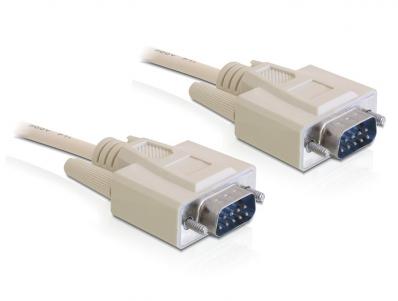 Delock Cable RS-232 serial Sub-D9 male male 1 m