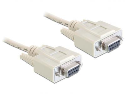 Delock Cable serial Null modem 9 pin female female 1,8 m