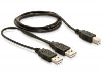Delock Cable USB 2.0-B USB-A power + powerdata