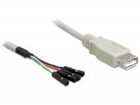 Delock Cable USB 2.0-A female to pin header