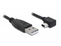 Delock Cable USB 2.0-A male USB mini-B 5pin male angled 2m