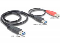 Delock Cable USB 3.0 type A male + USB type A male USB 3.0 type A male