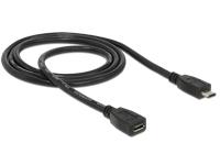 Delock Extension cable USB 2.0 type Micro-B male USB 2.0 type Micro-B female 1 m