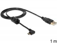 Delock Cable USB-A male USB micro-B male angled 270
