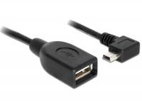 Delock Cable USB mini male angled USB 2.0-A female OTG 50 cm