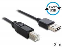 Delock Cable EASY-USB 2.0-A male USB 2.0-B male 3 m