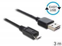 Delock Cable EASY-USB 2.0-A male USB 2.0 micro-B male 3 m