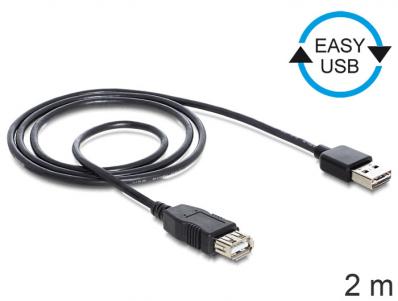 Delock Extension Cable EASY-USB 2.0-A male USB 2.0-A female 2 m