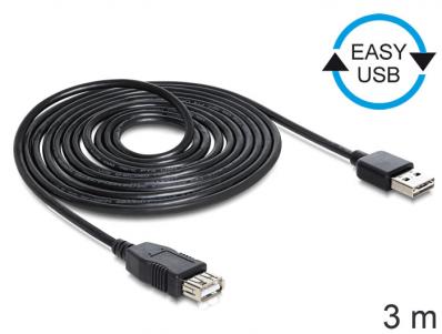 Delock Extension Cable EASY-USB 2.0-A male USB 2.0-A female 3 m