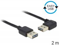 Delock Cable EASY-USB 2.0-A male male leftright angled 2 m
