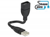 Delock Cable USB 2.0 A male A female ShapeCable 0.15 m