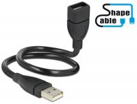 Delock Cable USB 2.0 A male A female ShapeCable 0.35 m