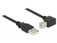 Delock Cable USB 2.0 A male B male angled 1 m