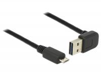 Delock Cable EASY-USB 2.0-A male updown angled USB 2.0 micro-B male 1 m