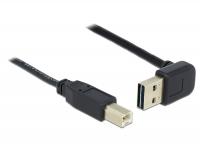 Delock Cable EASY-USB 2.0-A male updown angled USB 2.0-B male 1 m