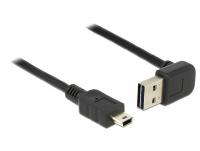 Delock Cable EASY-USB 2.0-A male updown angled USB 2.0 mini male 1 m