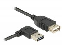 Delock Extension Cable EASY-USB 2.0-A male leftright angled USB 2.0-A female 1 m