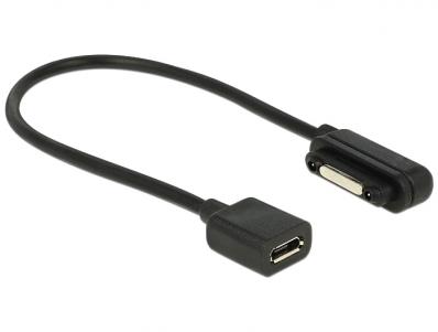 Delock Charging cable USB Micro-B female Sony magnet connector 15 cm