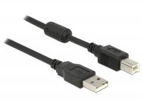 Delock Cable USB 2.0 type A male USB 2.0 type B male 1 m black