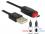 Delock Data- and power cable USB 2.0-A male Micro USB-B male with LED indication