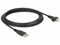 Delock Cable USB 2.0 type A male USB 2.0 type B male with screws 3 m