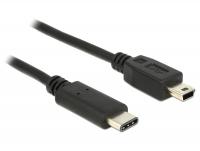 Delock Cable USB Type-Câ¢ 2.0 male USB 2.0 type Mini-B male 1 m black