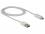 Delock Data- and power cable USB 2.0-A male Micro USB-B male with LED indication white