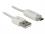 Delock Data- and power cable USB 2.0-A male Micro USB-B male with LED indication white