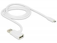 Delock Fast Charging Cable USB 2.0 A male female + Micro USB 2.0 male 1 m