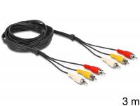 Delock Cable Audio Video 3 x RCA male male 3 m