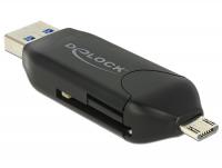 Delock Micro USB OTG Card Reader + USB 3.0 A male