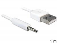 Delock Cable USB-A male Stereo jack 3.5 mm male 4 pin IPod Shuffle 1 m