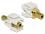 Keystone module Stereo jack 3.5 mm female Stereo jack 3.5 mm female gold plated