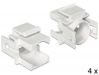 Delock Keystone cover white with D hole 4 pieces