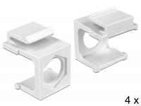 Delock Keystone cover white with hex hole 4 pieces