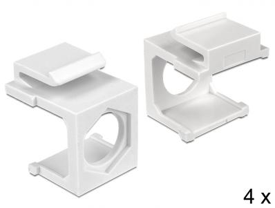 Delock Keystone cover white with hex hole 4 pieces