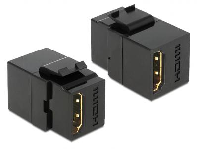 Delock Keystone module HDMI female HDMI female black