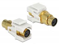 Keystone module Mini-DIN 6 pin female female gold plated