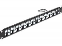 Delock 19" Keystone Patch Panel 24 Port staggered