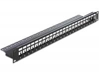 Delock 19 Keystone Patch Panel 24 Port black