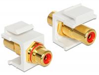 Delock Keystone module RCA female RCA female gold plated red