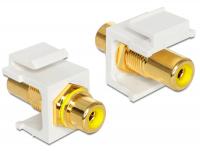 Delock Keystone module RCA female RCA female gold plated yellow