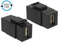 Keystone module EASY-USB 2.0 A female EASY-USB 2.0 A female black