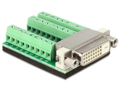 Delock Adapter DVI 24 female Terminal Block 27pin