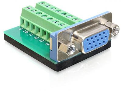 Delock Adapter VGA female Terminal Block 16pin