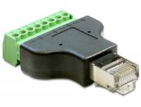 Delock Adapter RJ45 male Terminal Block 8 pin 2-parts