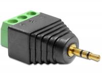 Delock Adapter Stereo plug 2.5 mm Terminal Block 3 pin